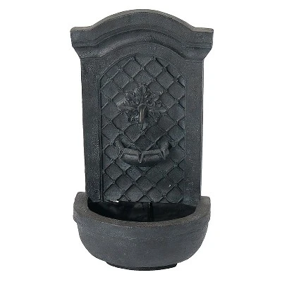 Sunnydaze Decor Sunnydaze 31"H Electric Polystone Rosette Leaf Outdoor Wall-Mount Water Fountain 6 Sunnydaze Decor Sunnydaze 31"H Electric Polystone Rosette Leaf Outdoor Wall-Mount Water Fountain - Image 6