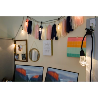 24ct Café Outdoor String Lights Integrated LED Bulb - Black Wire - Enbrighten 6 24ct Café Outdoor String Lights Integrated LED Bulb - Black Wire - Enbrighten - Image 6