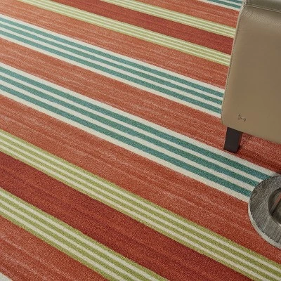 Waverly Sun N Shade SND71 Green/Teal Indoor/Outdoor Area Rug 7 Waverly Sun N Shade SND71 Green/Teal Indoor/Outdoor Area Rug - Image 7