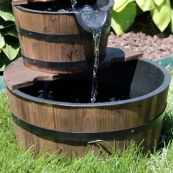 Sunnydaze Decor Sunnydaze 23"H Electric Fir Wood 2-Tier Farmhouse Barrel With Metal Decorative Hand Pump Outdoor Water Fountain 11 Sunnydaze Decor Sunnydaze 23"H Electric Fir Wood 2-Tier Farmhouse Barrel With Metal Decorative Hand Pump Outdoor Water Fountain -Garden Furniture Store GUEST a6244808 0c16 407a 83ac a0b0d5290f85
