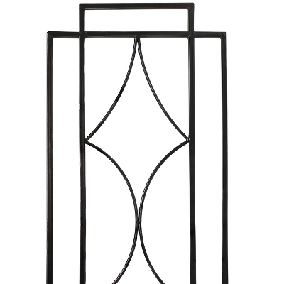 Sunnydaze Decorative Steel Metal Chic Diamonds Design Garden Trellis - Black - 2-Pack 2 Sunnydaze Decorative Steel Metal Chic Diamonds Design Garden Trellis - Black - 2-Pack - Image 2