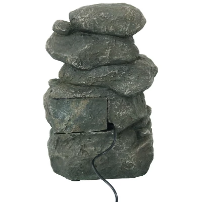 Sunnydaze Decor Sunnydaze Indoor Home Decorative Relaxing Stacked Rocks Tabletop Water Fountain With LED Lights - 10" 5 Sunnydaze Decor Sunnydaze Indoor Home Decorative Relaxing Stacked Rocks Tabletop Water Fountain With LED Lights - 10" - Image 5