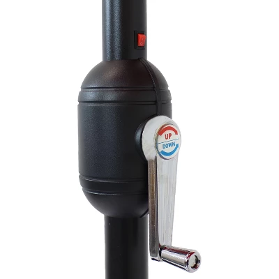 Sunnydaze Decor Sunnydaze Solar Outdoor Half Patio Umbrella With LED Lights And Crank - 9' 8 Sunnydaze Decor Sunnydaze Solar Outdoor Half Patio Umbrella With LED Lights And Crank - 9' - Image 8