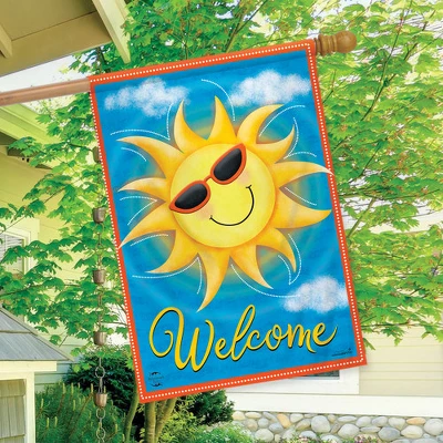 Summer Sunshine Welcome House Flag Sunglasses 28" X 40" Briarwood Lane 2 Summer Sunshine Welcome House Flag Sunglasses 28" X 40" Briarwood Lane - Image 2