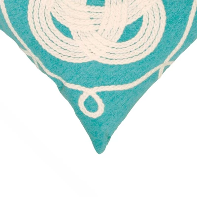 12"x20" Oversize Outdoor Lumbar Throw Pillow Aqua - Liora Manne 1 12"x20" Oversize Outdoor Lumbar Throw Pillow Aqua - Liora Manne