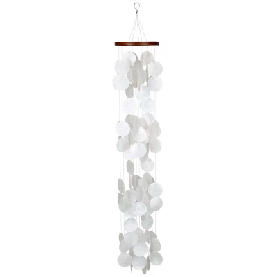Woodstock Wind Chimes Asli Arts® Collection, Capiz Waterfall, 40'' Wind Chime 7 Woodstock Wind Chimes Asli Arts® Collection, Capiz Waterfall, 40'' Wind Chime - Image 7