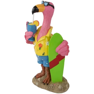 Northlight 11.5" Tropical Pink Flamingo Outdoor Garden Statue 3 Northlight 11.5" Tropical Pink Flamingo Outdoor Garden Statue - Image 3
