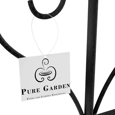 Garden Trellis - Set Of 2 Metal Panels With Decorative Scrolls - Fencing For Climbing Vines, Roses, Potted Plants, And Flowers By Pure Garden (Black) 4 Garden Trellis - Set Of 2 Metal Panels With Decorative Scrolls - Fencing For Climbing Vines, Roses, Potted Plants, And Flowers By Pure Garden (Black) - Image 4