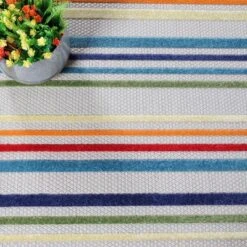 Coastal Geometric Casual Stripe Indoor Outdoor Area Rug By Blue Nile Mills -Garden Furniture Store GUEST af1dc2c4 e957 4a1c b2e3 536031223077
