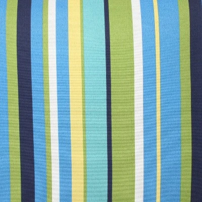 Outdoor Square Edge Seat Cushion - Topanga Stripe - Pillow Perfect 2 Outdoor Square Edge Seat Cushion - Topanga Stripe - Pillow Perfect - Image 2