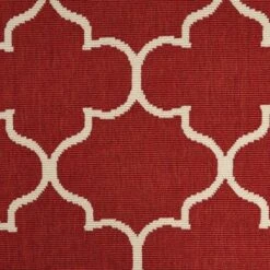 Thornhill Geometric Outdoor Rug Red/Ivory - Christopher Knight Home -Garden Furniture Store GUEST b3011a48 f395 43ff b5bd e5e7e44af757