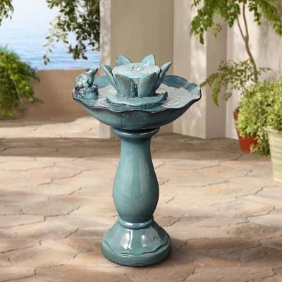 John Timberland Pleasant Pond Modern Bubbler Lotus Flower Outdoor Floor Water Fountain 25 1/4" For Yard Garden Patio Deck Porch House Exterior 1 John Timberland Pleasant Pond Modern Bubbler Lotus Flower Outdoor Floor Water Fountain 25 1/4" For Yard Garden Patio Deck Porch House Exterior