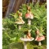 Wind & Weather Fairies On Mushrooms Garden Stakes, Set Of 4