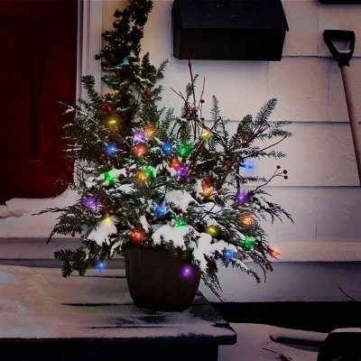 Philips 50ct Smooth LED Solar Mini String Lights Multicolor With Green Wire 2 Philips 50ct Smooth LED Solar Mini String Lights Multicolor With Green Wire - Image 2