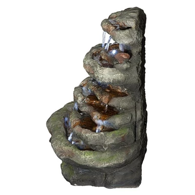 Design Toscano Ribbon Ridge Cascading Waterfall Illuminated Garden Fountain 2 Design Toscano Ribbon Ridge Cascading Waterfall Illuminated Garden Fountain - Image 2