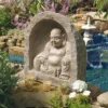 Design Toscano The Great Buddha Inspired Garden Sanctuary Sculpture - Beige