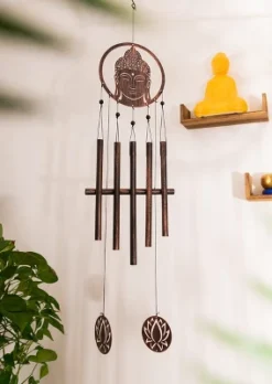 Dawhud Direct 38" H Eternal Zen Buddha Wind Chimes - Brown -Garden Furniture Store GUEST c08f8c73 05ca 4d3d b713 c42f76436a16