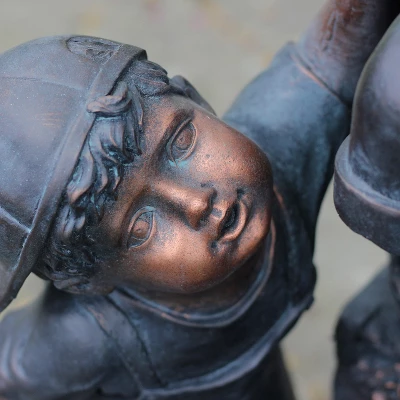 Northlight 29" Children At The Water Pump Well Outdoor Patio Garden Fountain - Black/Bronze 3 Northlight 29" Children At The Water Pump Well Outdoor Patio Garden Fountain - Black/Bronze - Image 3