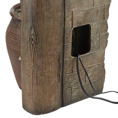 John Timberland Four Pot Rustic Cascading Outdoor Floor Water Fountain With LED Light 39 1/4" For Yard Garden Patio Deck Porch House Exterior 6 John Timberland Four Pot Rustic Cascading Outdoor Floor Water Fountain With LED Light 39 1/4" For Yard Garden Patio Deck Porch House Exterior - Image 6