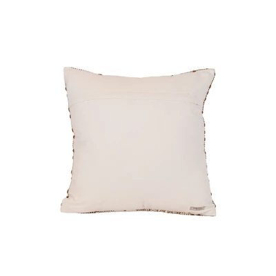 18x18" Hand Woven Rust Geo Stripe Outdoor Pillow Polyester With Polyester Fill By Foreside Home & Garden 3 18x18" Hand Woven Rust Geo Stripe Outdoor Pillow Polyester With Polyester Fill By Foreside Home & Garden - Image 3