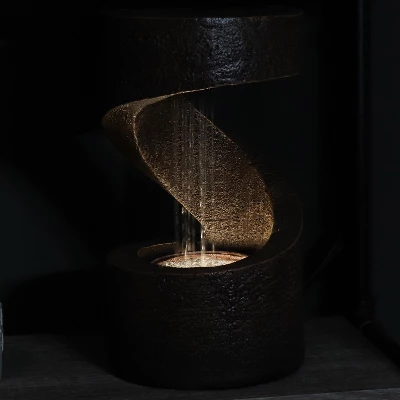 Sunnydaze Decor Sunnydaze Indoor Contemporary Decorative Polyresin Winding Showers Tabletop Water Fountain With LED Lights - 13" 6 Sunnydaze Decor Sunnydaze Indoor Contemporary Decorative Polyresin Winding Showers Tabletop Water Fountain With LED Lights - 13" - Image 6