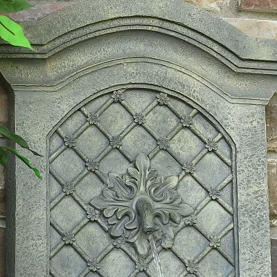 Sunnydaze Decor Sunnydaze 31"H Electric Polystone Rosette Leaf Outdoor Wall-Mount Water Fountain 3 Sunnydaze Decor Sunnydaze 31"H Electric Polystone Rosette Leaf Outdoor Wall-Mount Water Fountain - Image 3