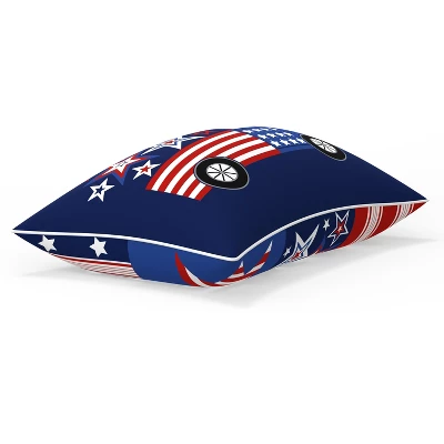 12"x18" Outdoor/Indoor Patriotic Truck Lumbar Throw Pillow Red - Pillow Perfect 2 12"x18" Outdoor/Indoor Patriotic Truck Lumbar Throw Pillow Red - Pillow Perfect - Image 2