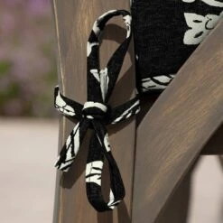 Arden Selections 21" X 21" Ashland Jacobean Outdoor Seat Cushion Black -Garden Furniture Store GUEST c494f99e b5fc 4017 8dae c2cbed2fbedb