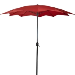 Northlight 8.85ft Outdoor Patio Lotus Umbrella With Hand Crank, Terracotta -Garden Furniture Store GUEST c57e715a 09f4 455b b9d1 2f7a2273f478