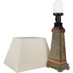 Sunnydaze Decor Sunnydaze Contemporary Natural Slate With Copper Trim And Fabric Cream Shade Accent Indoor/Outdoor Weather-Resistant Table Lamp 12 Sunnydaze Decor Sunnydaze Contemporary Natural Slate With Copper Trim And Fabric Cream Shade Accent Indoor/Outdoor Weather-Resistant Table Lamp -Garden Furniture Store GUEST c65a9e12 3e5d 481c 9f06 a6f3857e45b1