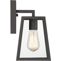 John Timberland Arrington Modern Outdoor Wall Light Fixture Mystic Black 10 3/4" Clear Glass For Post Exterior Barn Deck House Porch Yard Posts Patio -Garden Furniture Store GUEST c7a7ff1e e5ac 4c9d 86d8 76dc3b4c0f7b