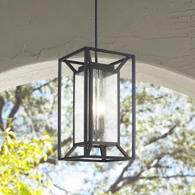 Minka Lavery Modern Outdoor Hanging Light Fixture Sand Coal Damp Rated 22" Clear Seeded Glass For Post Exterior Porch Yard Patio 1 Minka Lavery Modern Outdoor Hanging Light Fixture Sand Coal Damp Rated 22" Clear Seeded Glass For Post Exterior Porch Yard Patio