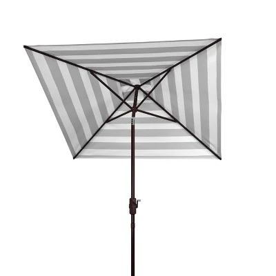 7.5' Square Iris Fashion Line Umbrella Navy/White - Safavieh 2 7.5' Square Iris Fashion Line Umbrella Navy/White - Safavieh - Image 2
