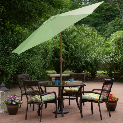 Northlight 9ft Outdoor Patio Market Umbrella With Hand Crank And Tilt, Sage Green 2 Northlight 9ft Outdoor Patio Market Umbrella With Hand Crank And Tilt, Sage Green - Image 2