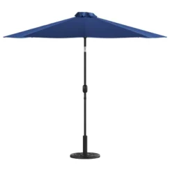 Emma And Oliver Bundled Set - 9 FT Round Umbrella & Universal Cement Waterproof Base -Garden Furniture Store GUEST cf64bba3 756c 4e8c bc5e a9ada9e04106