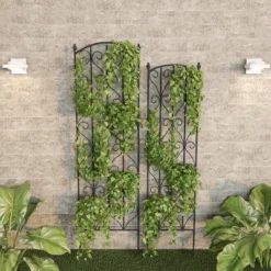 Garden Trellis - Set Of 2 Metal Panels With Decorative Scrolls - Fencing For Climbing Vines, Roses, Potted Plants, And Flowers By Pure Garden (Black) 11 Garden Trellis - Set Of 2 Metal Panels With Decorative Scrolls - Fencing For Climbing Vines, Roses, Potted Plants, And Flowers By Pure Garden (Black) -Garden Furniture Store GUEST cfd40385 32f4 4598 aa5b 692c94ca71b6