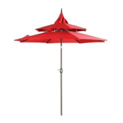Aoodor 9FT Patio Umbrella Outdoor Table Umbrella 3 Tiers With 8 Ribs -Garden Furniture Store GUEST d0054d3d 1bf6 48de adba 3a2205871ab2