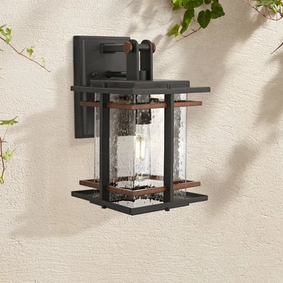Minka Lavery Industrial Outdoor Wall Light Fixture Black Antique Copper 11 1/4" Clear Seeded Glass For Post Exterior Porch Patio 1 Minka Lavery Industrial Outdoor Wall Light Fixture Black Antique Copper 11 1/4" Clear Seeded Glass For Post Exterior Porch Patio