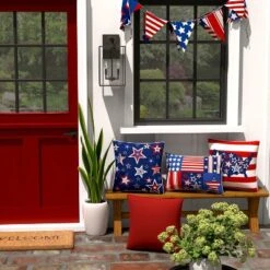 12"x18" Outdoor/Indoor Patriotic Truck Lumbar Throw Pillow Red - Pillow Perfect 9 12"x18" Outdoor/Indoor Patriotic Truck Lumbar Throw Pillow Red - Pillow Perfect -Garden Furniture Store GUEST d25d10d2 233f 43d5 8227 d89c38767f18