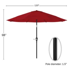 Nature Spring 10' Patio Umbrella - Red -Garden Furniture Store GUEST d324ecf8 52cf 4acf 8b22 610df78060df