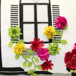 28" X 14" Dimensional Flowers Home Decorative Patio Throw Pillow - Edie@Home -Garden Furniture Store GUEST d3a0313f 6cb1 4379 84a6 2223a0293eae