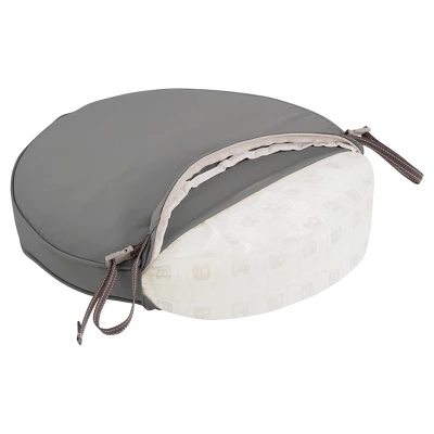 15" X 15" X 2" Montlake Fadesafe Round Patio Dining Seat Cushion Set - Light Charcoal Gray - Classic Accessories 2 15" X 15" X 2" Montlake Fadesafe Round Patio Dining Seat Cushion Set - Light Charcoal Gray - Classic Accessories - Image 2