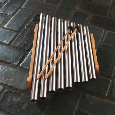 Woodstock Wind Chimes Signature Collection, Pipedream, 11'' Silver Wind Chime PDN 3 Woodstock Wind Chimes Signature Collection, Pipedream, 11'' Silver Wind Chime PDN - Image 3