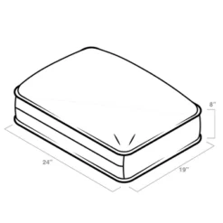 19" X 24" X 8" ProFoam Outdoor Plush Deep Seat Back Cushion Cream - Arden Selections 7 19" X 24" X 8" ProFoam Outdoor Plush Deep Seat Back Cushion Cream - Arden Selections -Garden Furniture Store GUEST d88507cd 8f4a 4979 8b34 108f9e316b42