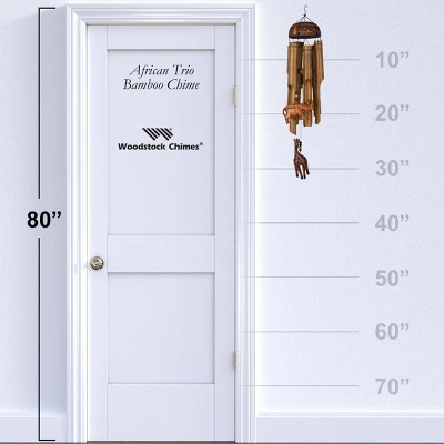 Woodstock Wind Chimes Asli Arts® Collection, African Trio Bamboo Chime, 32'' Wind Chime CAT601 3 Woodstock Wind Chimes Asli Arts® Collection, African Trio Bamboo Chime, 32'' Wind Chime CAT601 - Image 3