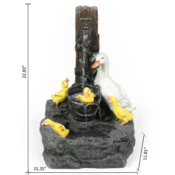 LuxenHome Resin Duck Family Bath Outdoor Fountain Garden Fountain 7 LuxenHome Resin Duck Family Bath Outdoor Fountain Garden Fountain -Garden Furniture Store GUEST da12f27b 2bf9 4f6f ad8c 975ce94996c3