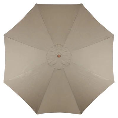 Northlight 9' Outdoor Patio Market Umbrella - Beige/Cherry Wood 2 Northlight 9' Outdoor Patio Market Umbrella - Beige/Cherry Wood - Image 2