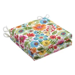 Gregoire Prima Outdoor Squared Corners Chair Pad Set Blue - Pillow Perfect -Garden Furniture Store GUEST ddef9e01 f1dd 4f9a 80da 818c070541e5