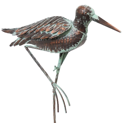 Sunnydaze Decor Sunnydaze Patina Crane Metal Outdoor Detailed Garden Statue - Brown/Blue - 2pc 2 Sunnydaze Decor Sunnydaze Patina Crane Metal Outdoor Detailed Garden Statue - Brown/Blue - 2pc - Image 2