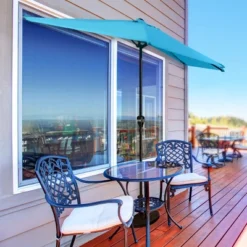 Nature Spring 9' Half-Round Patio Umbrella - Brilliant Blue 9 Nature Spring 9' Half-Round Patio Umbrella - Brilliant Blue -Garden Furniture Store GUEST e3ca15c5 470e 447e ba05 ec212698494a